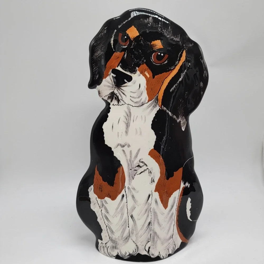 Dogs by Nina Lyman Burmese Mountain Dog Greater Swiss Mountain Dog Vase 12''